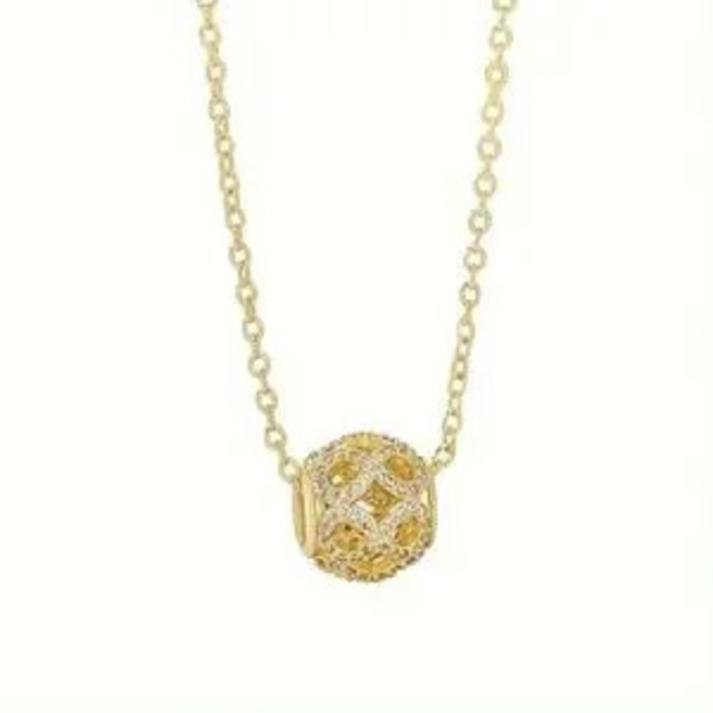 18K Gold Plated Necklace with Pendand Zirconia